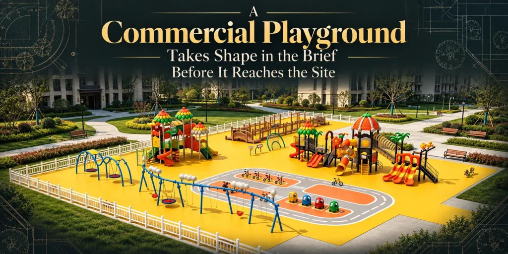 A Commercial Playground Takes Shape In The Brief Before It Reaches the Site